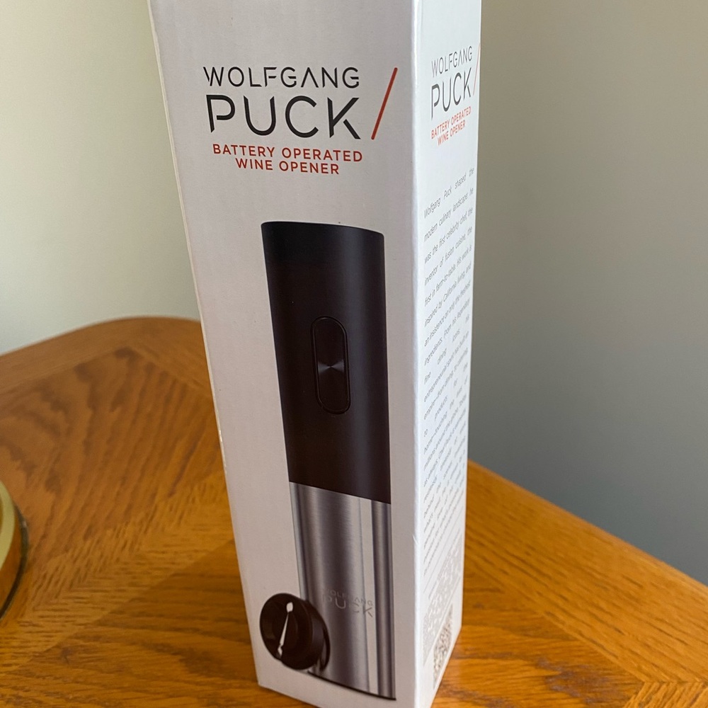 Wolfgang Puck Black and Silver Battery Operated Wine Opener